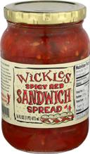 Wickles Spicy Red Sandwich Spread, 16 Fluid Ounce -- 6 per case