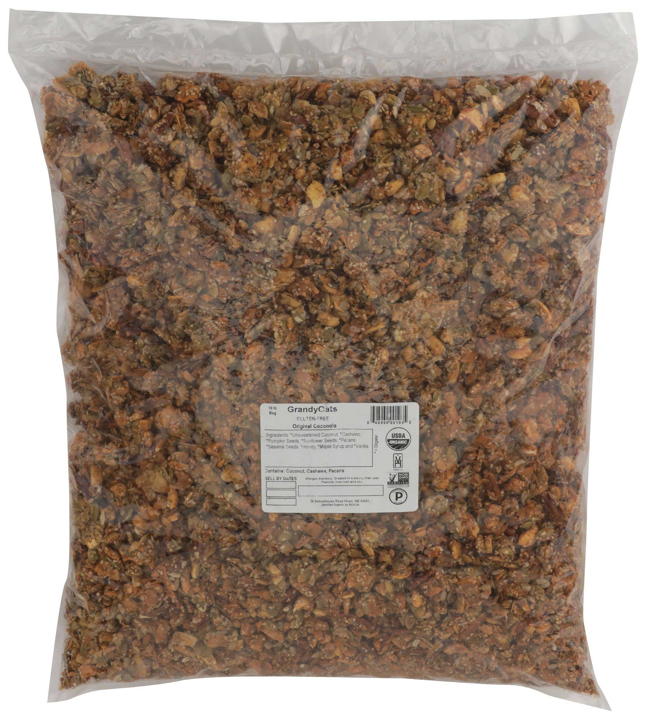 Grandy Oats Organic Gluten Free Original Coconola, 10 Pound