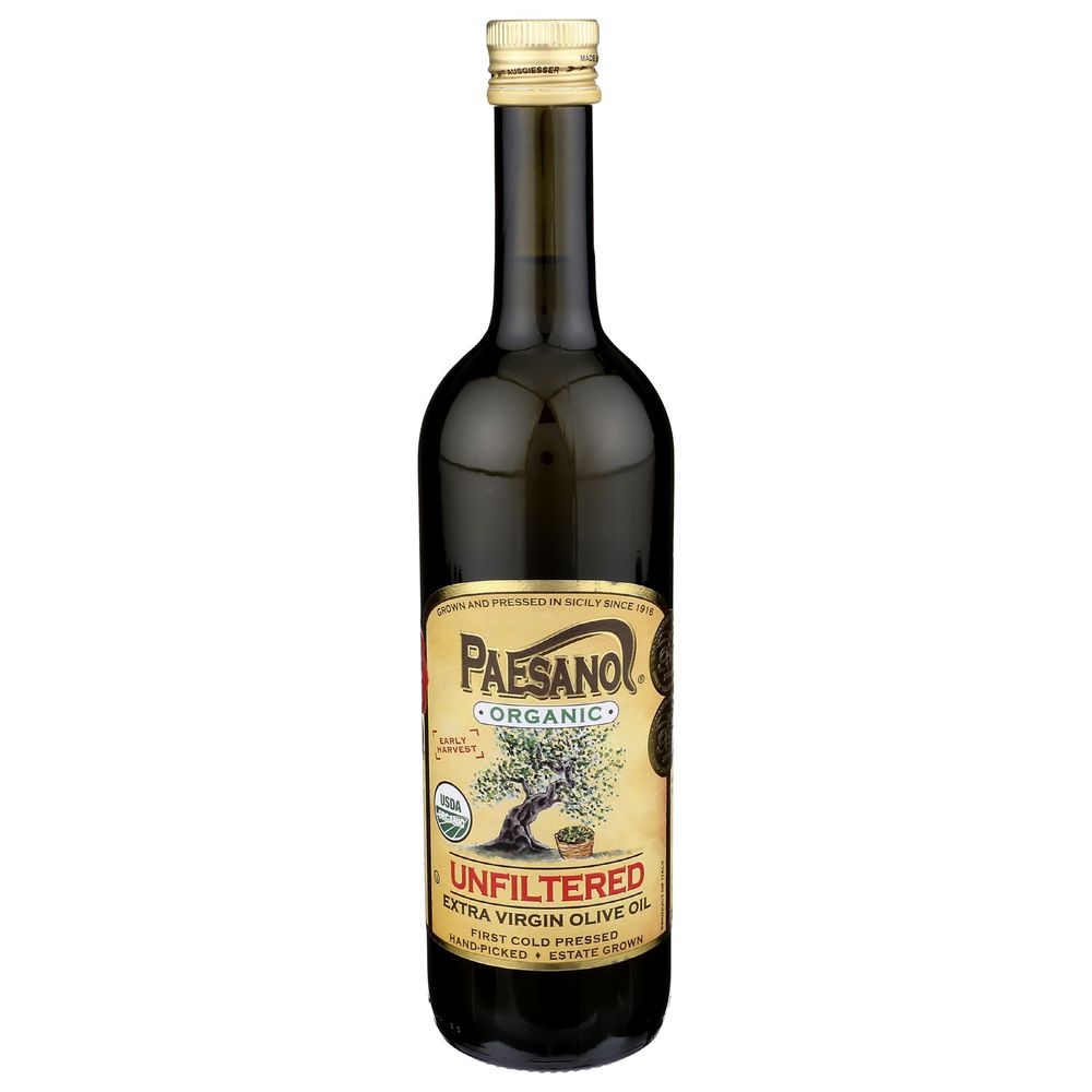Paesano Organic Unfiltered Extra Virgin Olive Oil, 25 Fluid Ounce -- 6 per case