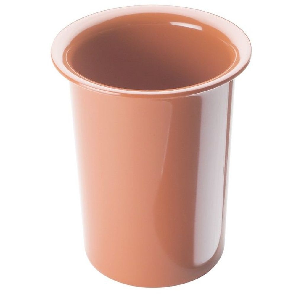 Cal-Mil Terracotta Solid Melamine Cylinder for Flatware or Condiment Display, 4.50in L x 4.50in W x 5.50in H