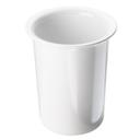 Cal-Mil White Solid Melamine Cylinder for Flatware or Condiment Display, 4.50 x 4.50 x 5.50 inch -- 3 per case