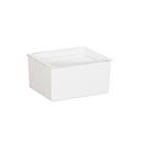 Cal-Mil White Classic Melamine Ice Housing with Clear Pan, 10 x 12 x 7 inch