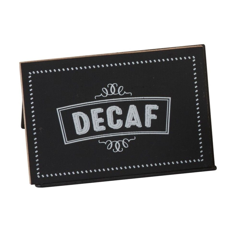 Cal-Mil Chalkboard Beverage Sign with Decaf Print, 3 x 2 x 2 inch -- 12 per case