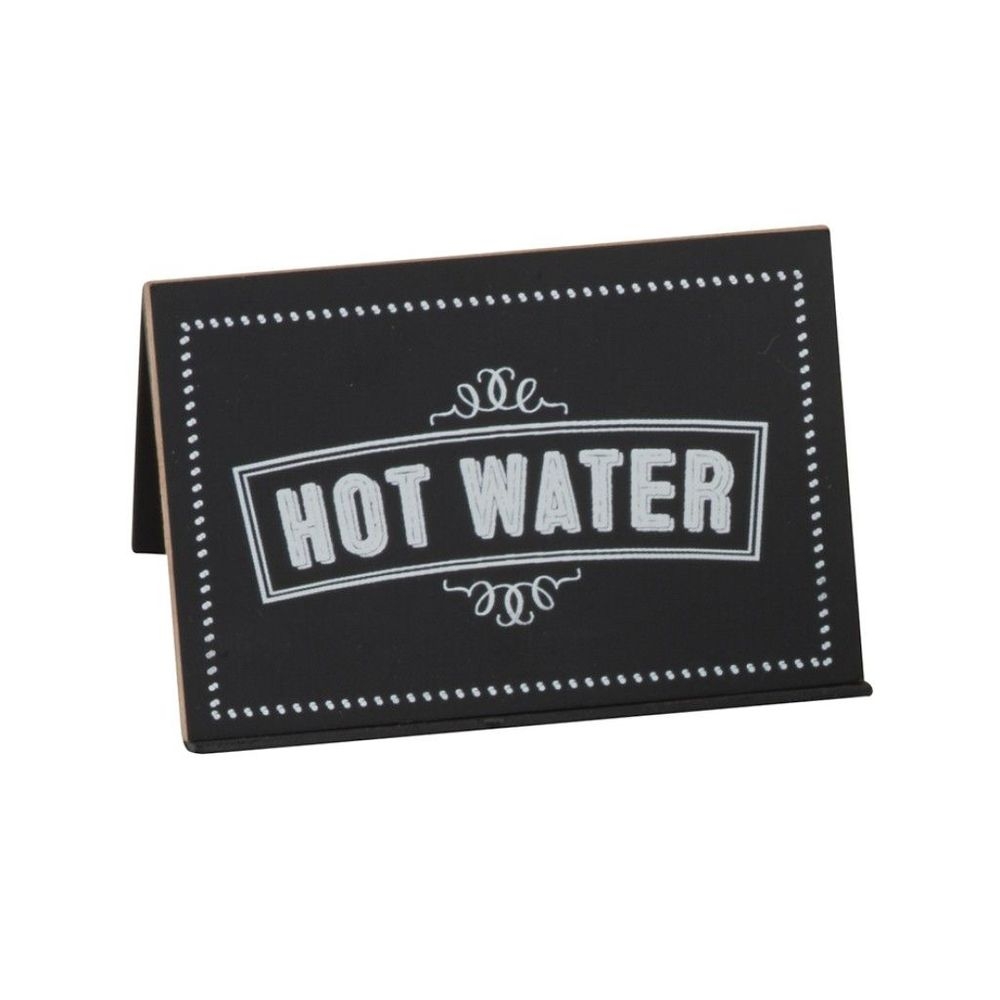 Cal-Mil Chalkboard Beverage Sign with Hot Water Print, 3 x 2 x 2 inch -- 12 per case