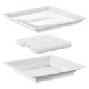 Cal-Mil Cold Concept Square Porcelain Plate with Liner and Cold Pack, 12 x 12 x 2 inch