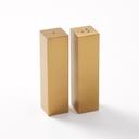 American Metalcraft Satin Gold Modern Stainless Steel Salt and Pepper Shaker Set, 3 Ounce -- 1 set