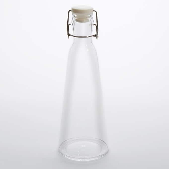 American Metalcraft Clear Hinged Acrylic Water Bottle with Gasket, 34 Ounce