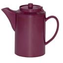 Service Ideas Plastic Burgundy Double Wall Teapot without Tether, 16 Ounce Capacity