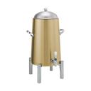 Service Ideas Flame Free Thermo Urn Metallic Elements Vintage Gold Round Stainless Vacuum Insulated Urn, 5 Gallon Capacity
