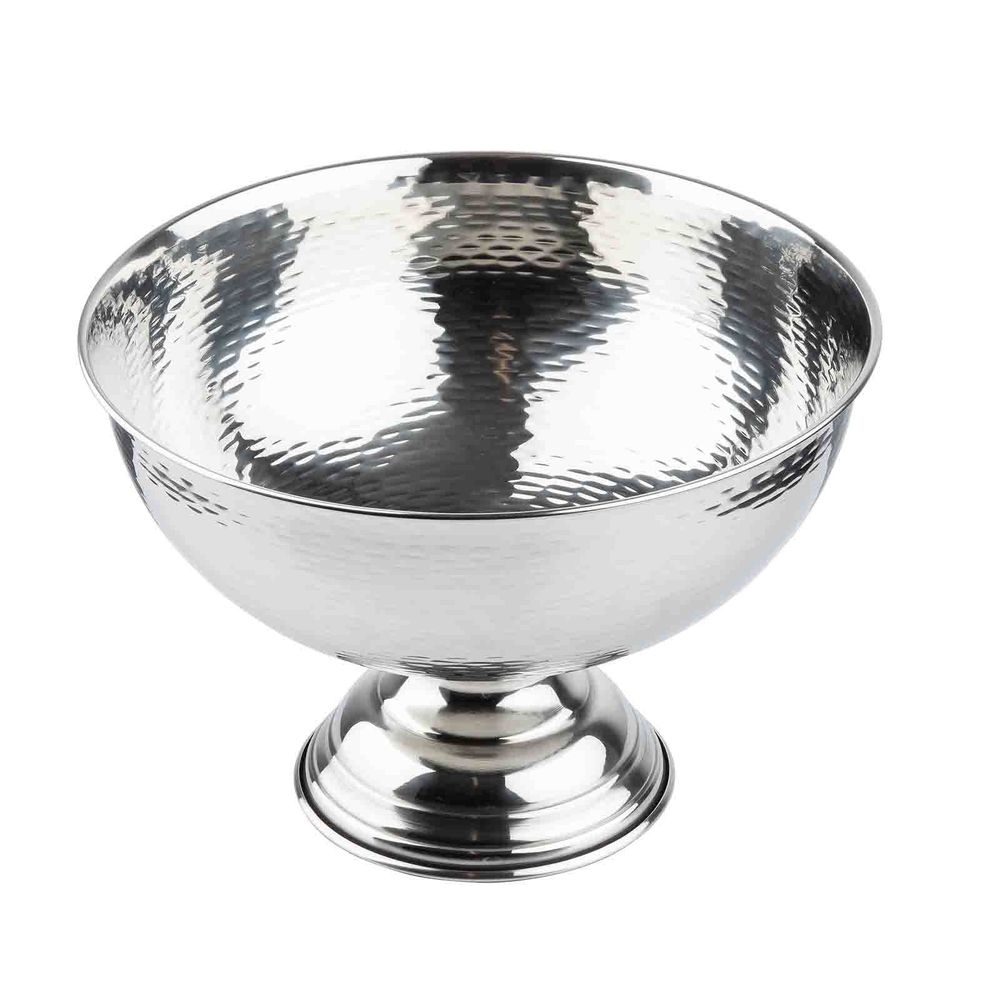 Tablecraft Remington Collection Stainless Steel Rice Pattern Round Punch Bowl, 15.25 x 15.25 x 10.25 inch