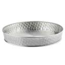 Tablecraft Lattice Collection Stainless Steel with Embossed Basket Weave Pattern Round Platter, 10.5 inch Dia. x 1.5 inch
