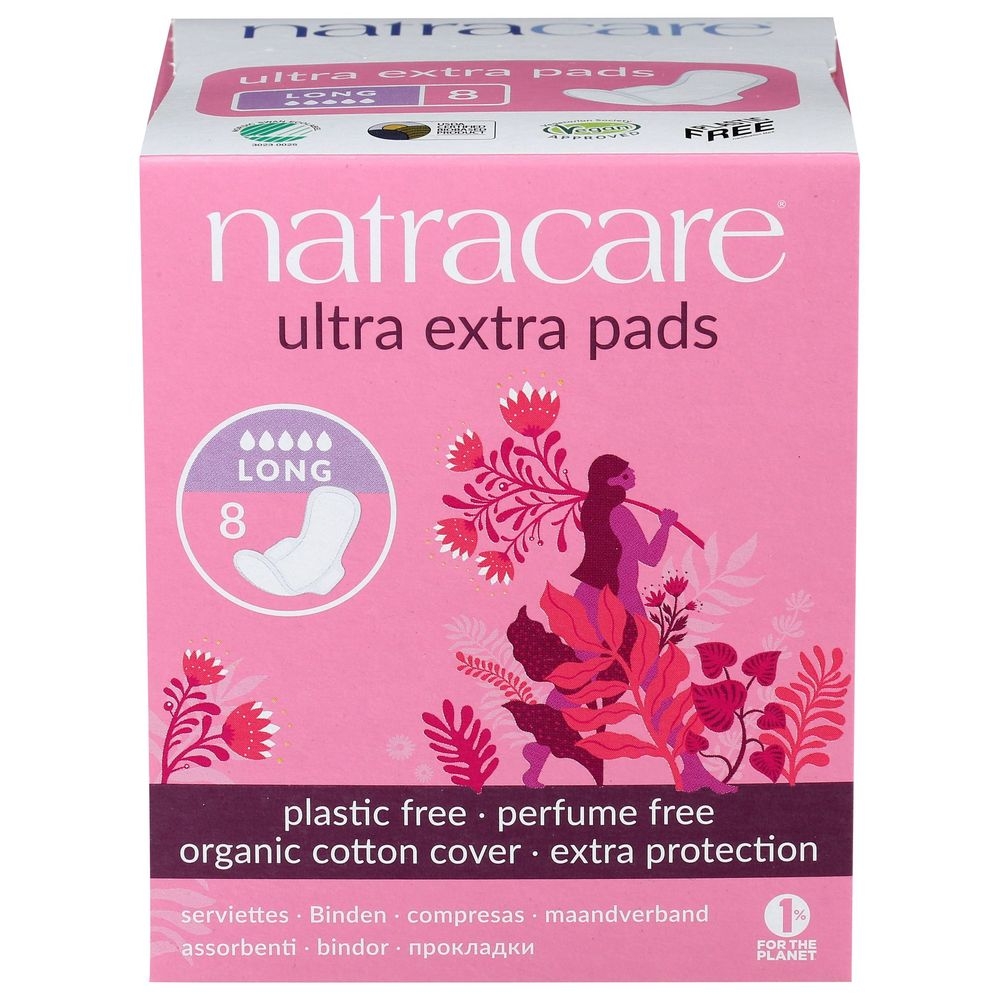 Natracare Ultra Extra Long Pad, 8 count -- 3 per case