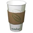 Graphic Packaging Cup Buddy Kraft Ecotainer Hot Cup Sleeve Fits 10 and 24 Ounce Cups -- 1200 per case