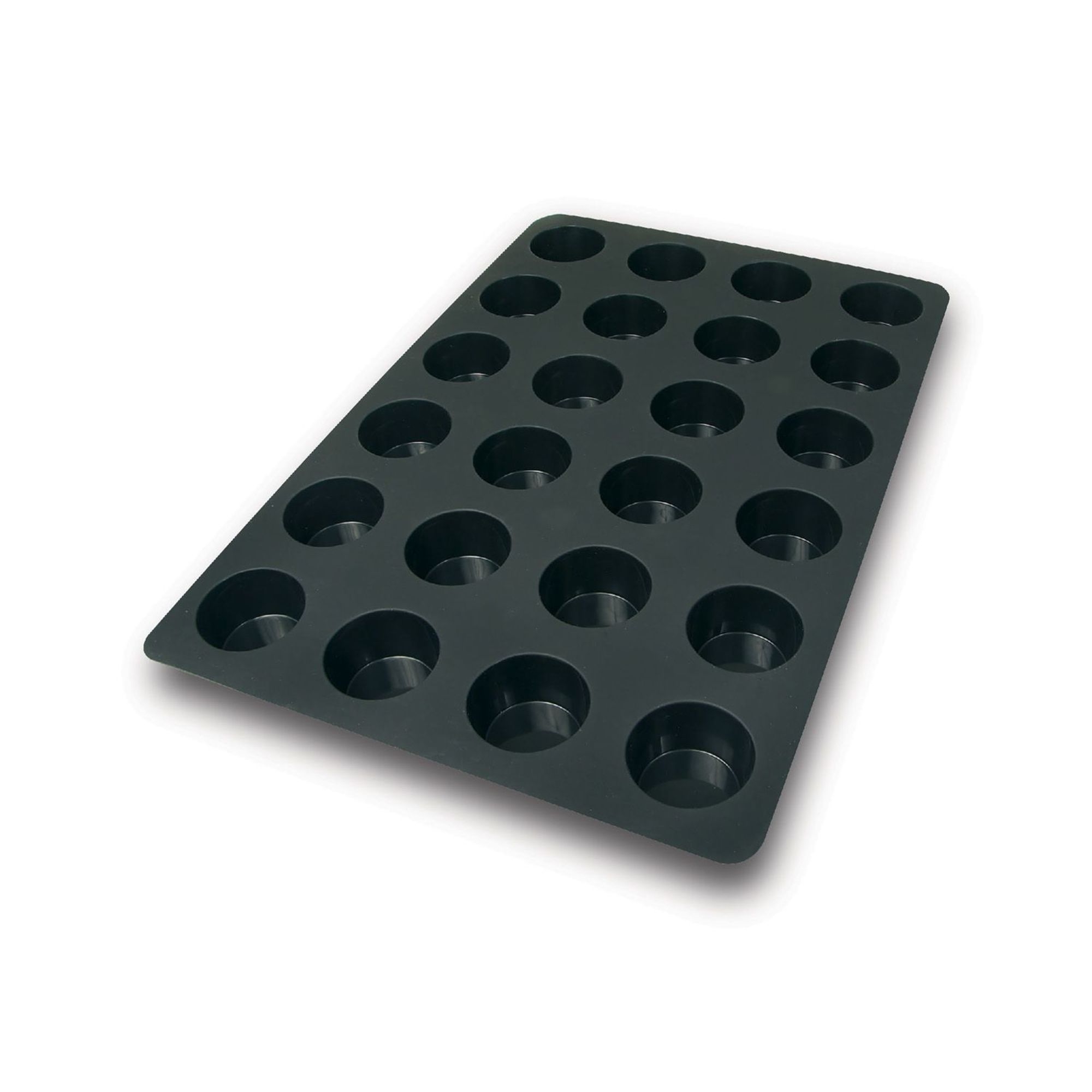 Silikomart Black Silicone 24 Cavities Muffin Mold, 24 x 16 x 1.5 inch