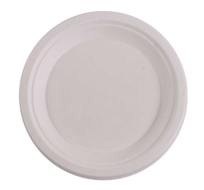 KITCH 24/7 White Compostable Molded Fiber Paper Plate,7 inch -- 1000 per case