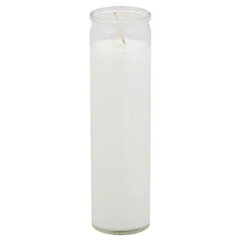 St. Jude Clear Glass White Candle -- 12 per case