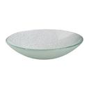 Rosseto Kalderon Foglia White 14 inch Round Handmade Glass Bowl, 14.2 x 14.2 x 3.1 inch