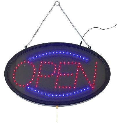 Winco LED Neon Open Sign with Dust-Proof Cover, 22.75 inch Length.