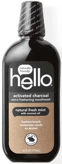 Hello Activated Charcoal Extra Freshening Mouthwash, 16 Fluid Ounce