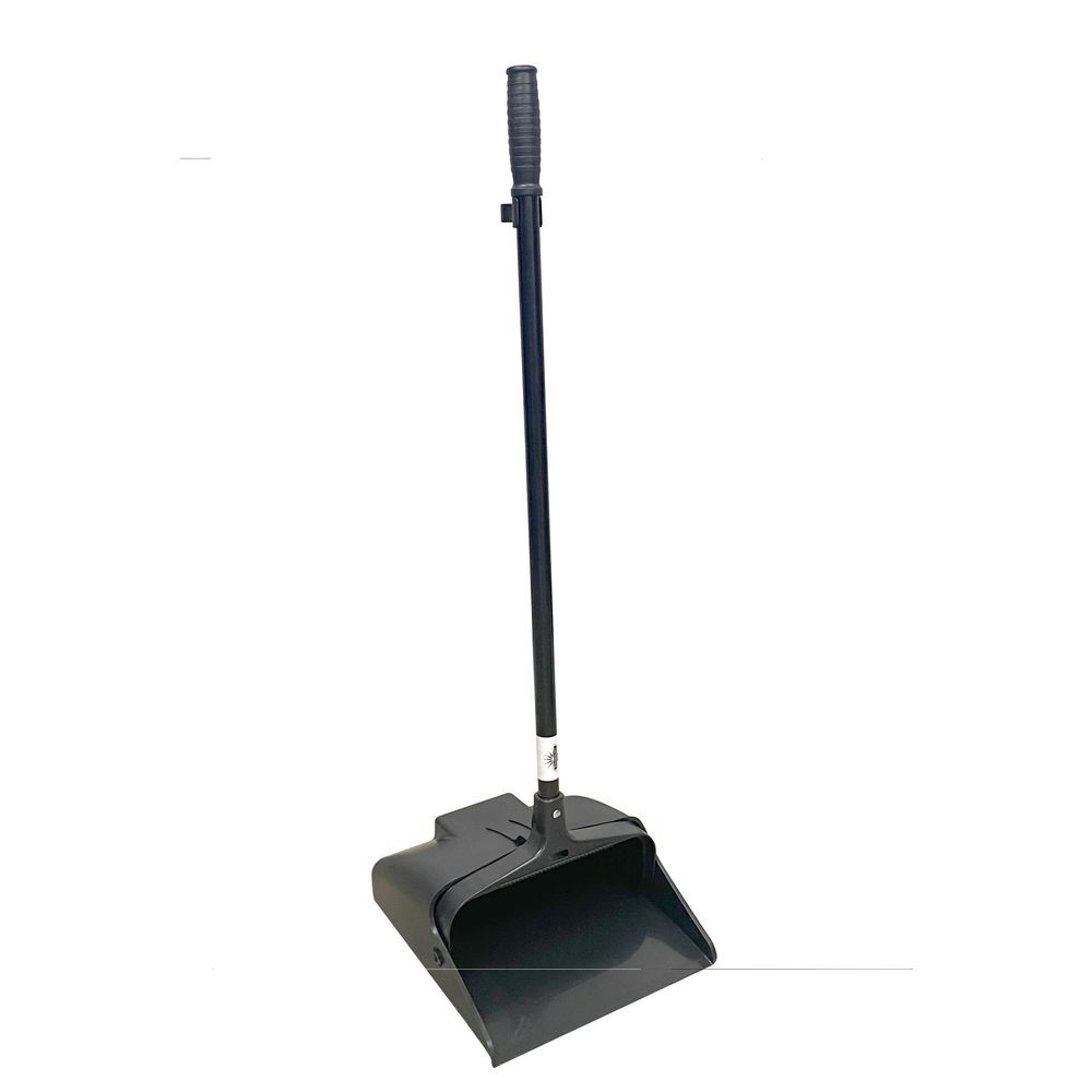 Performance Plus Black Lobby Dust Pan with Metal Handle
