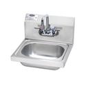 Krowne 16 inch Wide Hand Sink with Wall Mount Faucet, 16 x 15 x 14 inch