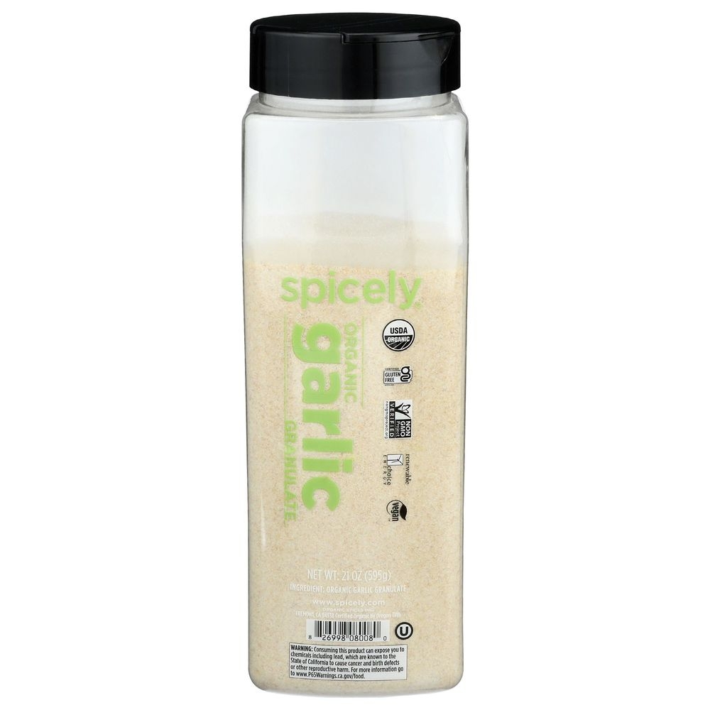 Spicely Organics Garlic Granulates, 21 Ounce -- 2 per case