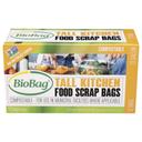 Biobag Tall Kitchen Food Waste Bag, 13 Gallon - 12 per pack -- 12 packs per case.