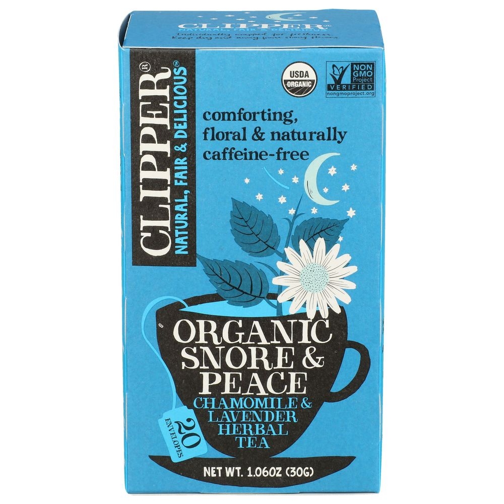 Clipper Organic Snore and Peace Herbal Tea, 20 tea bags -- 6 per case