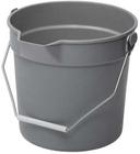 Winco Gray Polypropylene Utility Pail with Pour Spout and Molded Graduation, 10 Quart -- 12 per case