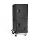 Luxor Black 20-Device Modular Charging Cart, 17 x 15.5 x 39.5 inch