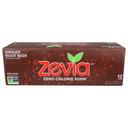 Zevia Ginger Root Beer Zero Sugar Soda, 12 Fluid Ounce -- 24 per case