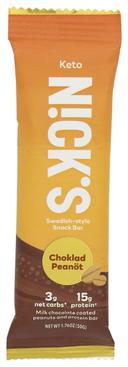 Nicks Choklad Peanot Protein Bar, 1.76 Ounce -- 12 per case