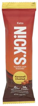 Nicks Keto Karamell Choklad Protein Bar, 1.76 Ounce -- 12 per case