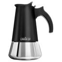 London Sip Stainless Steel Black Stovetop 6 Cup Espresso Maker