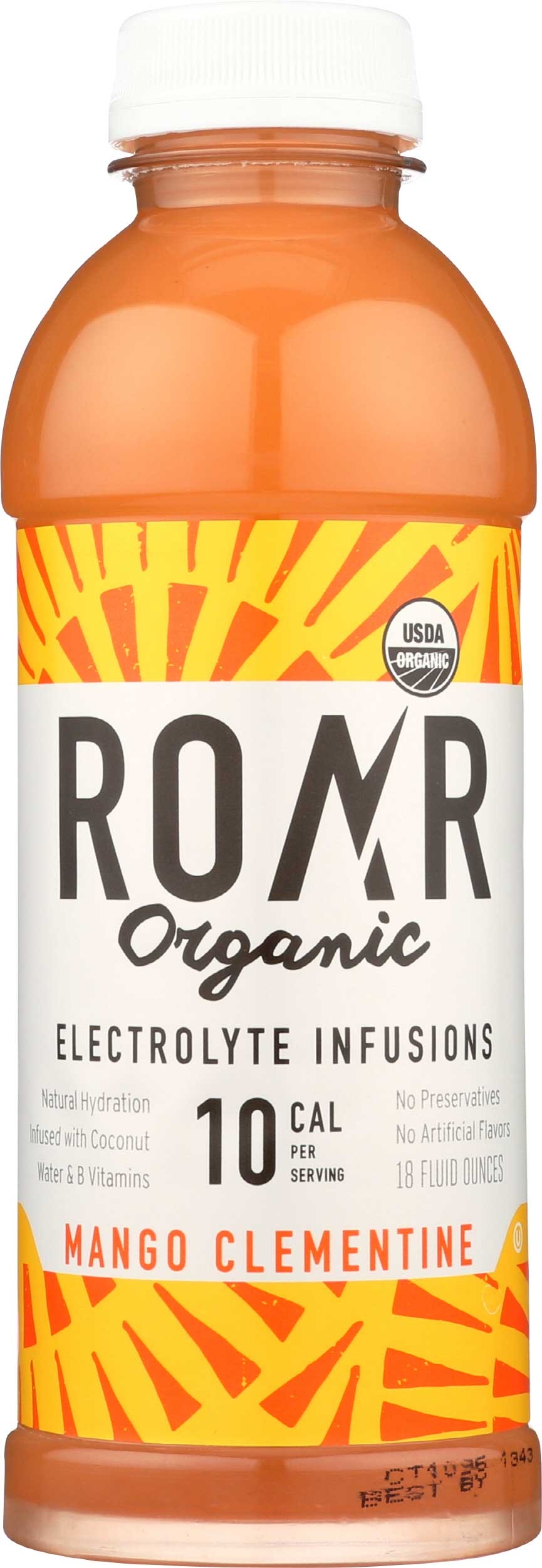 Roar Organic Mango Clementine Electrolyte Infusion Sports Drink, 18 Ounce -- 12 per case