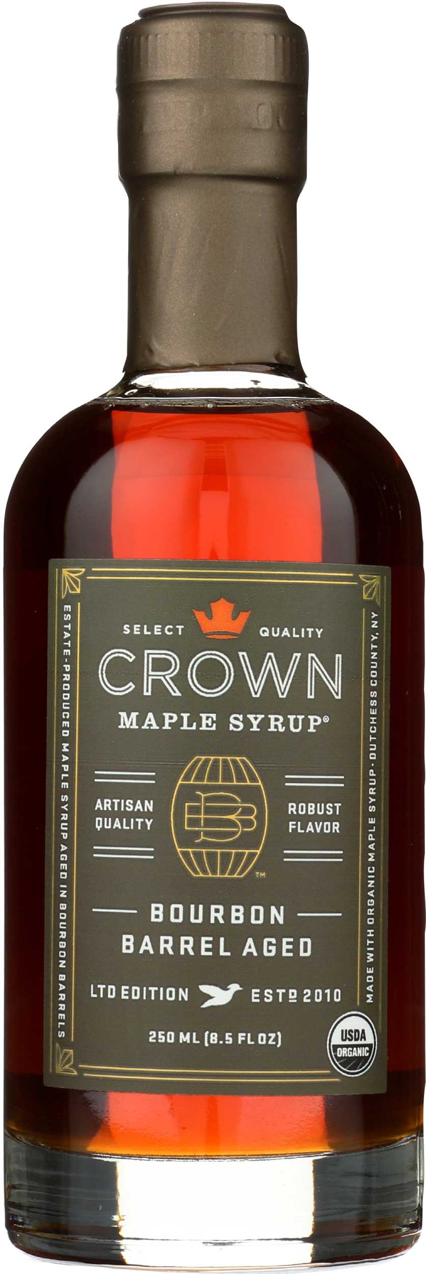 Crown Maple Bourbon Barrel Aged Maple Syrup, 8.5 Fluid Ounce -- 8 per case
