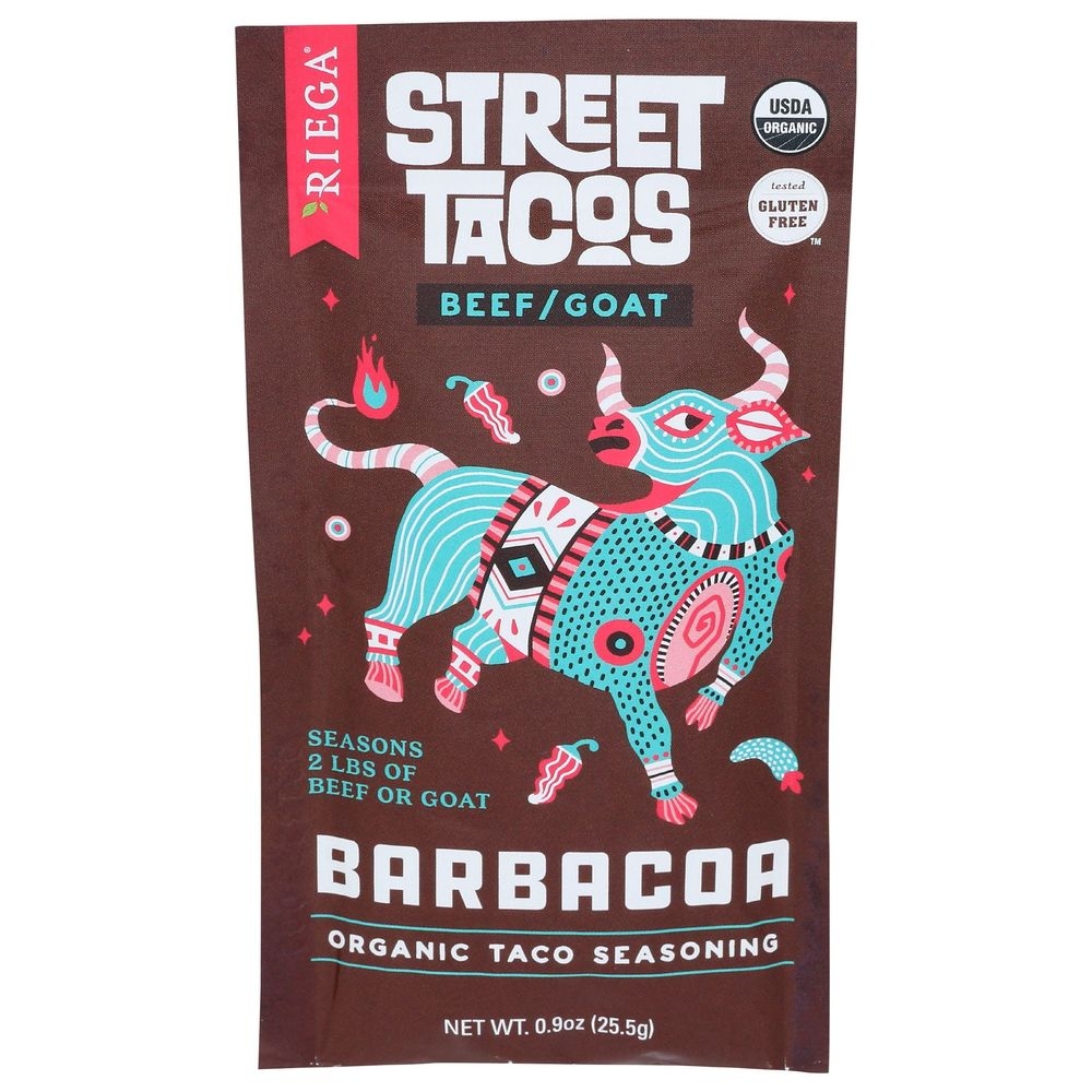 Riega Foods Organic Barbacoa Street Taco Seasoning, 0.9 Ounce -- 8 per case