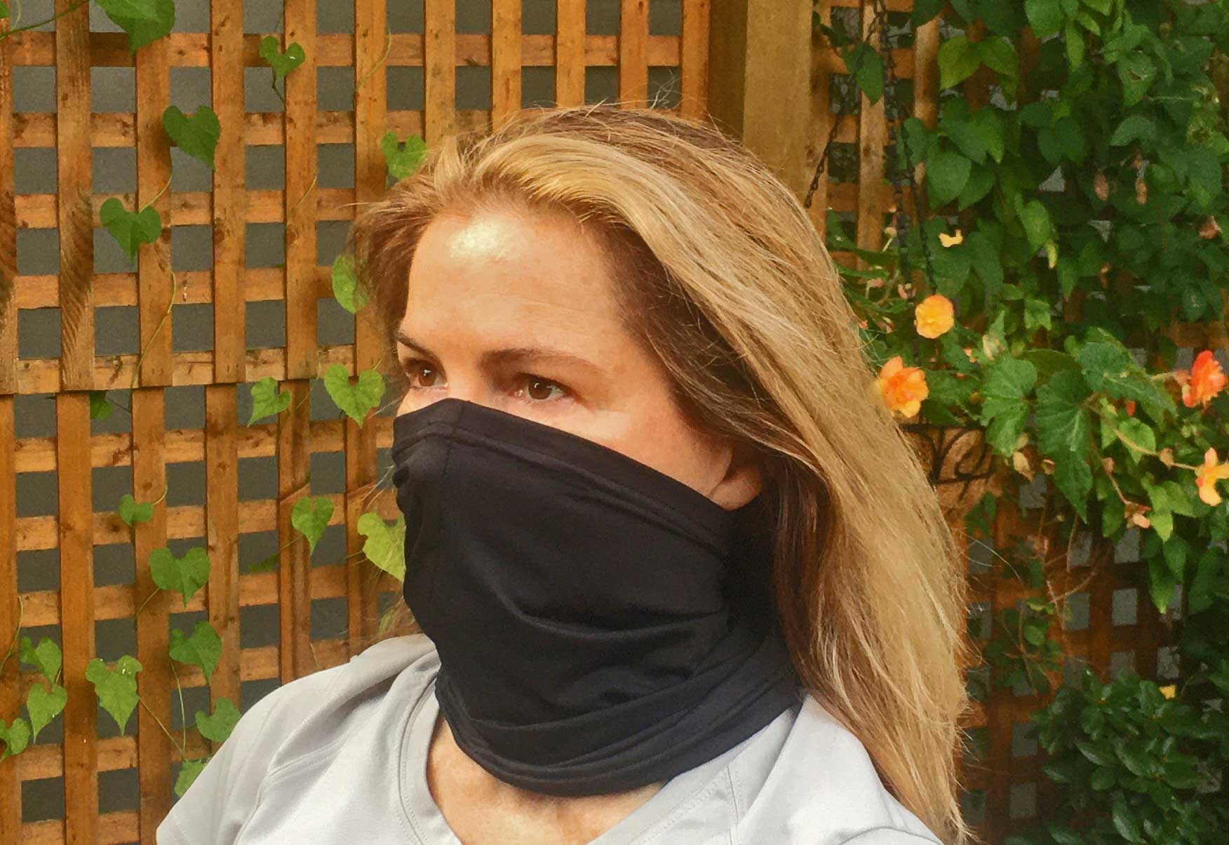 Safe Plus Face Small Black Neck Face Safe Gaiter, 7.5 x 7.5 x 11 inch