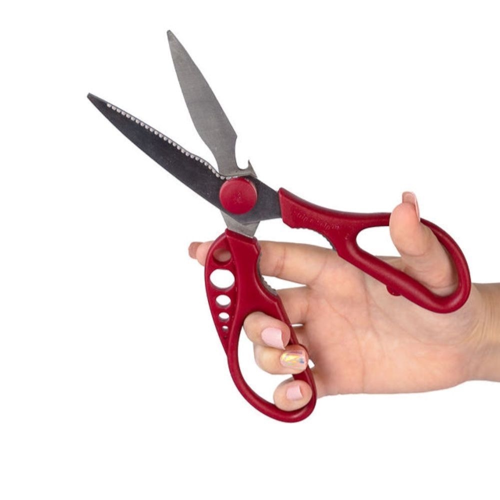 KitchInventions Red Strip-n-Snip Scissors