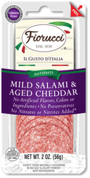 Fiorucci Mild Salami with Aged White Cheddar, 2 Ounce -- 12 per case