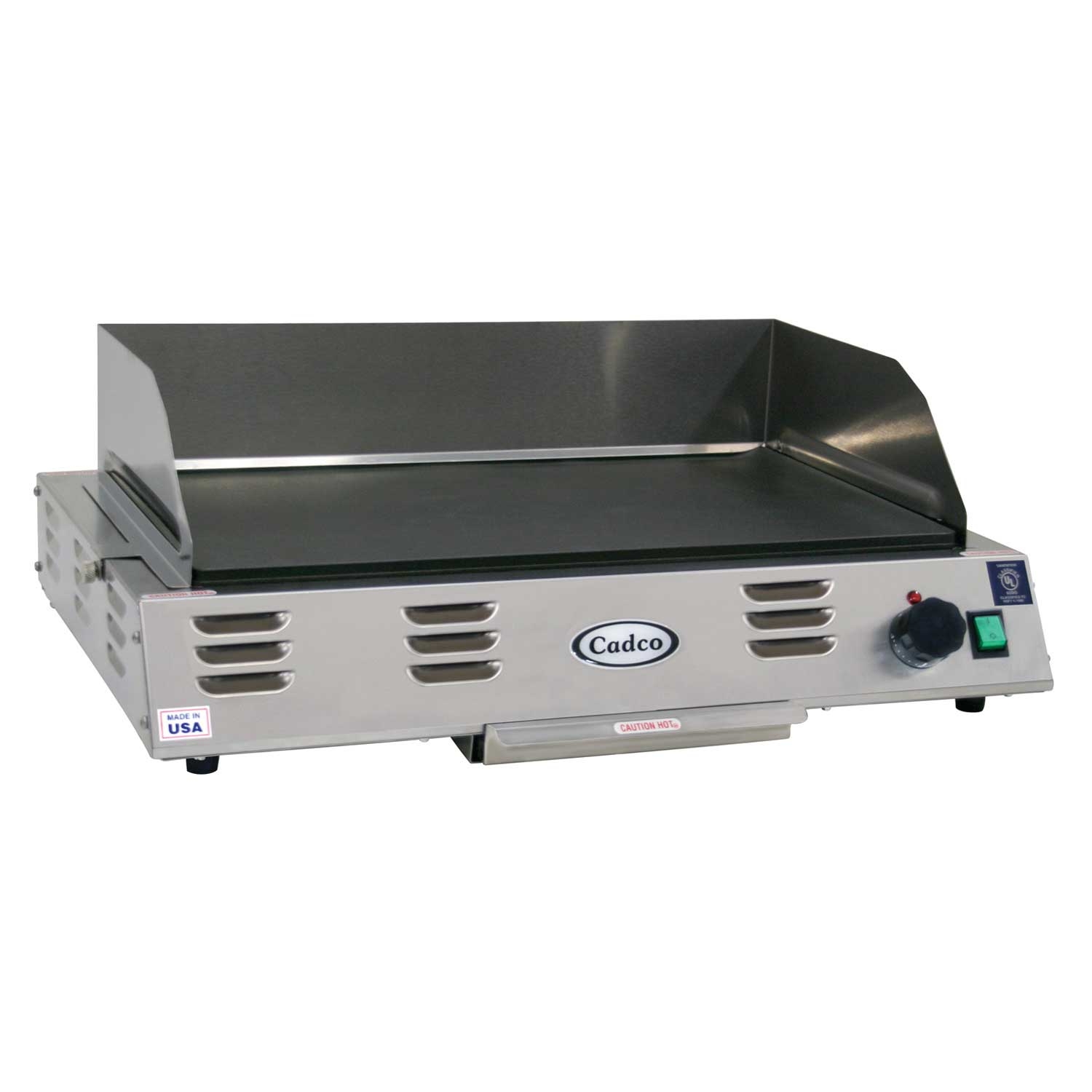 Cadco Medium-Duty 120 Volt Stainless Countertop Griddle, 24 1/2 x 9 1/4 x 17 1/2 inch