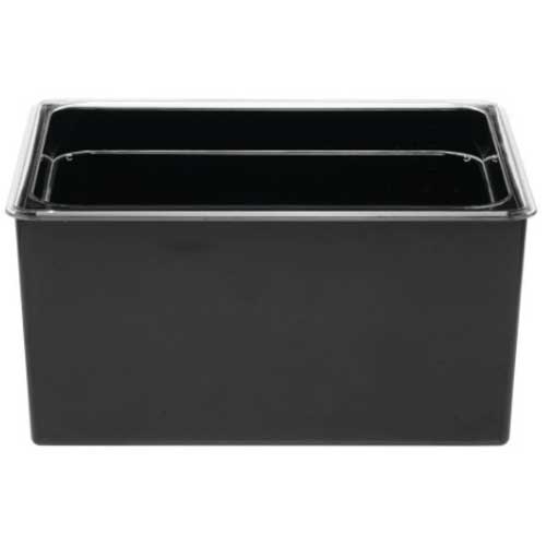 Cal-Mil Black Classic Melamine Ice Housing with Clear Pan, 10 x 12 x 7 inch