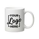 BGD Promo White C Handle Mug with 3 COLOR Custom Logo, 11 Ounce Capacity -- 144 per case