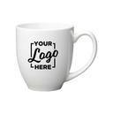 BGD Promo White Bistro Mug with 1 COLOR Custom Logo, 16 Ounce Capacity -- 144 per case