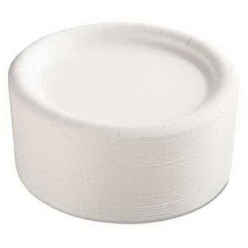 AJM Packaging Round White Paper Plate -- 500 per case