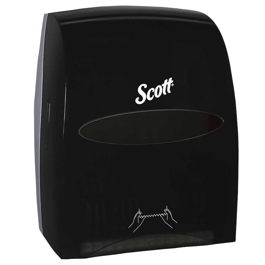 Scott Essential Fast Change Black Plastic Hard Roll Paper Towel Dispenser, 16.94 x 13.06 x 11 inch