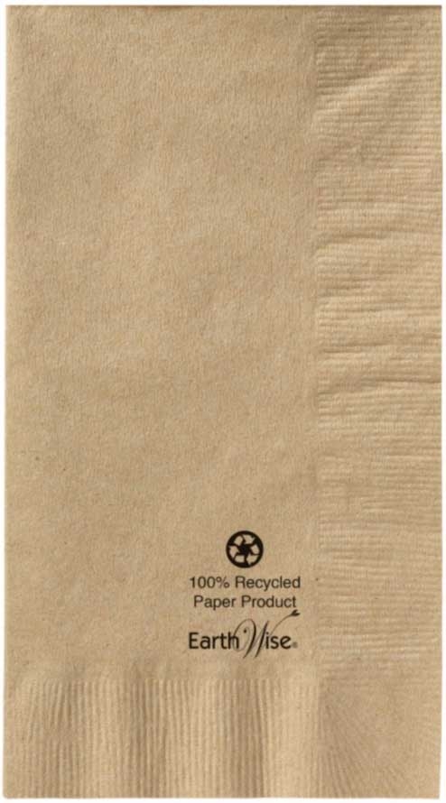 Hoffmaster 2 Ply Kraft Paper Earthwise Dinner Napkin, 15 x 17 inch -- 1000 per case