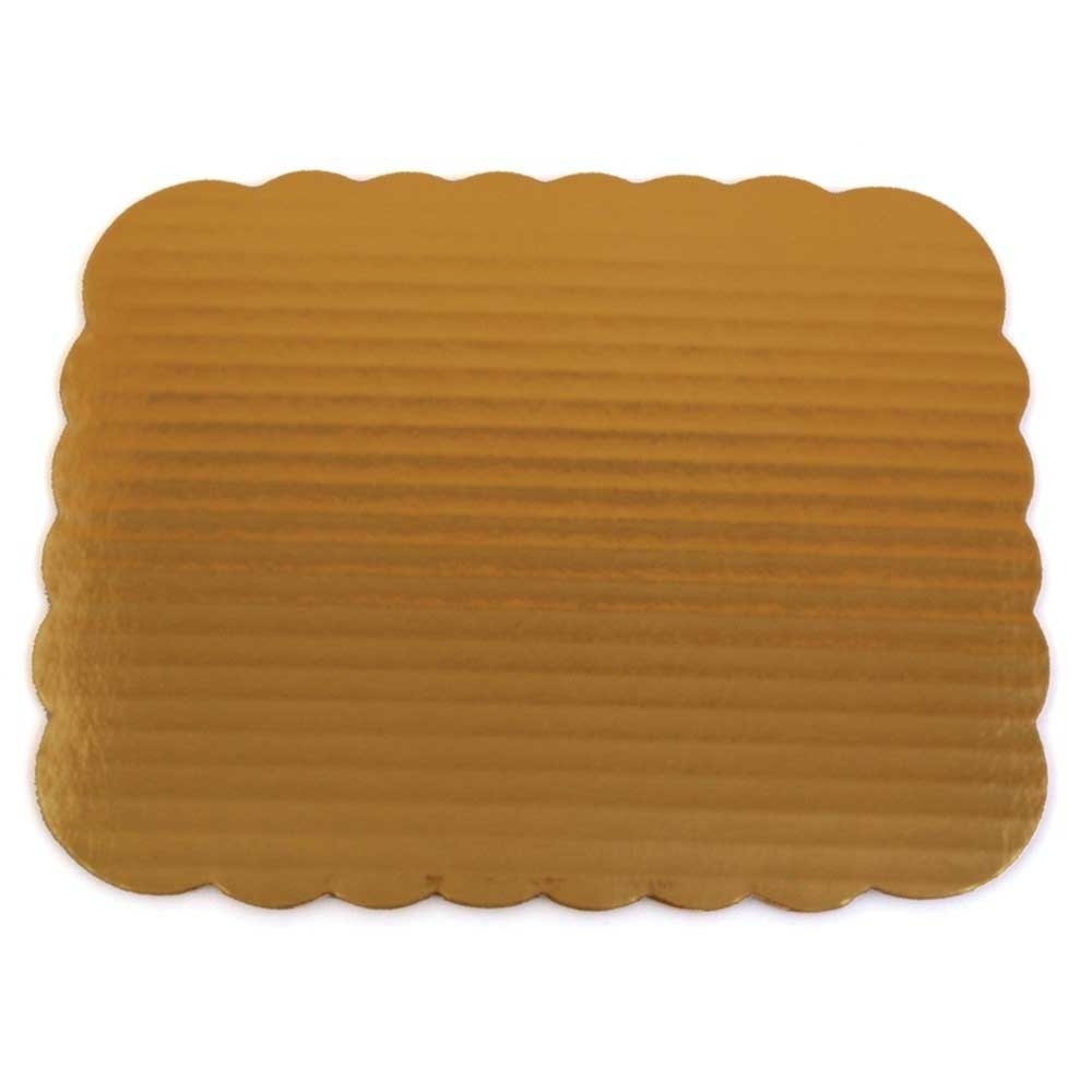 Southern Champion 1/8 Sheet Gold Paperboard Single Wall Cake Pad, 10 x 8 inch -- 200 per case