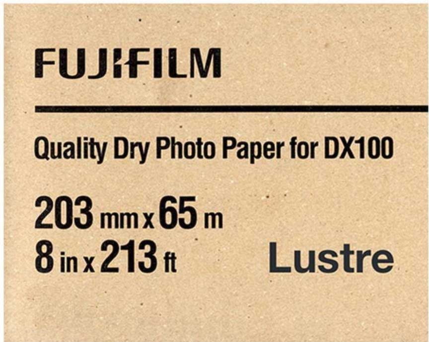 Fujifilm Quality Dry White Photo Paper Roll for Frontier-S DX100 Printer, 8 inch x 213 Feet -- 2 per case