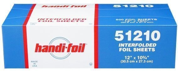 Handi-Foil Interfold Pop-Up Foil Sheets, 12 x 10.75 inch -- 3000 per case.